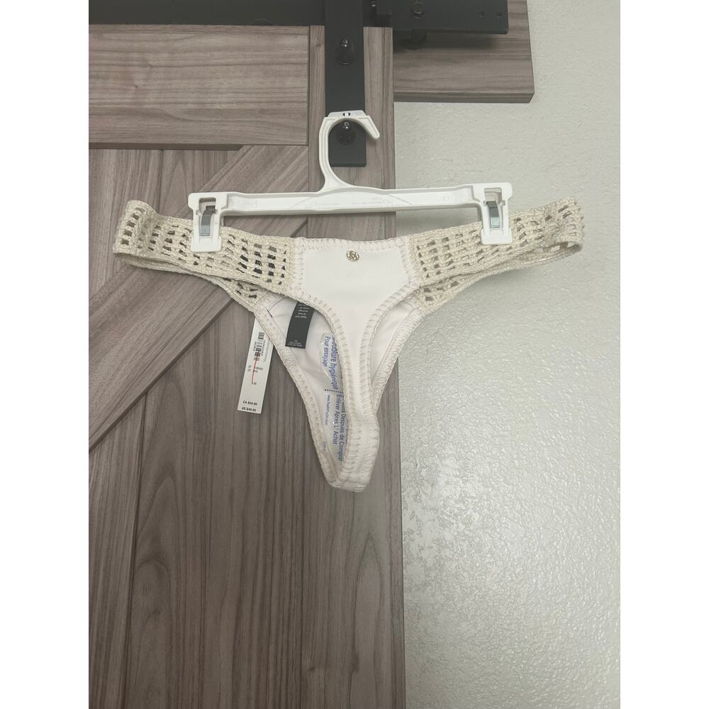 NWT Victoria Secret Archives crochet scuba thong bikini bottom large - Picture 6 of 7